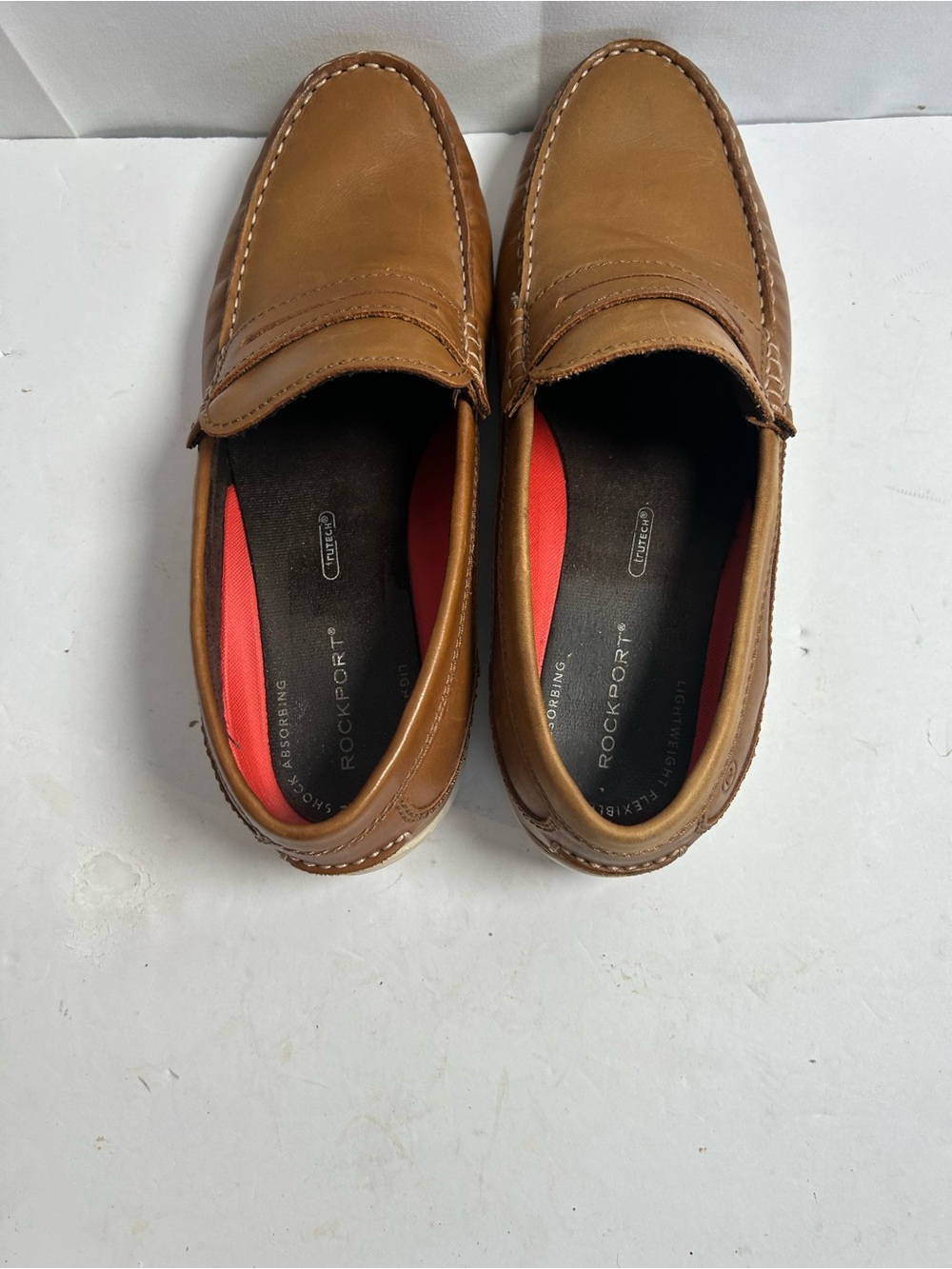 Rockport Brown Leather Slip-On Penny Loafers